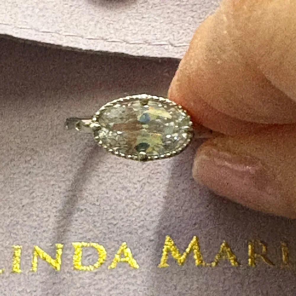 Melinda Maria Silver Ring with Oval Clear Stone - Picture 3 of 8